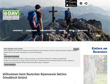 Tablet Screenshot of dav-schwaebischgmuend.de